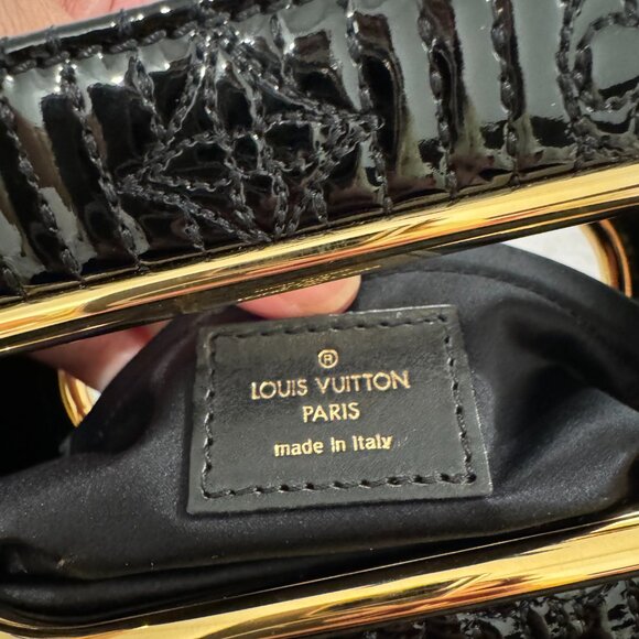 Louis Vuitton Clutch Bag, Black Suede Motard - Picture 2 of 5